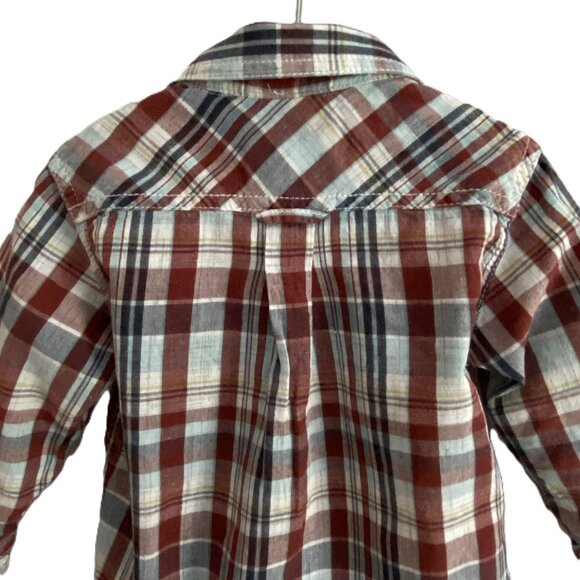 Quicksilver Plaid Button-Up Shirt size 12 Months - Picture 6 of 9